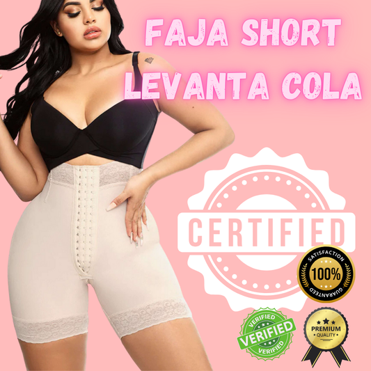 ¡Eleva tu Estilo al Máximo con la Faja Short Levanta Cola! Moldea, Realza y Levanta tu Figura al Instante con Envío Gratis 🍑✨