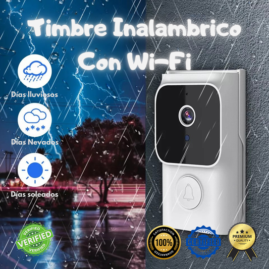 🚪🔔 ¡Protege tu hogar con el Timbre Inalámbrico Exterior con Cámara Wifi! 🎥📱 Envío Gratis y Seguridad al Instante 🚚✨